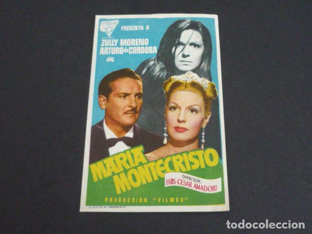 Cine: MARIA MONTECRISTO PROGRAMA DE MANO SIN PUBLICIDAD - Foto 1