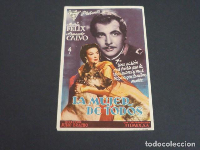 Cinema: LA MUJER DE TODOS PROGRAMA DE MANO SIN PUBLICIDAD