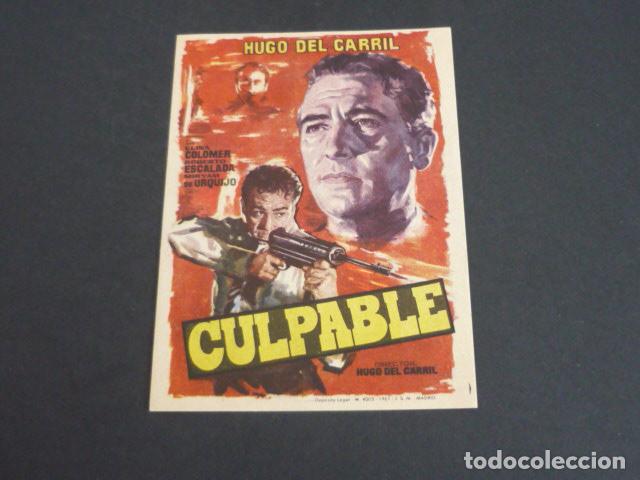 Cine: CULPABLE PROGRAMA DE MANO SIN PUBLICIDAD - Foto 1