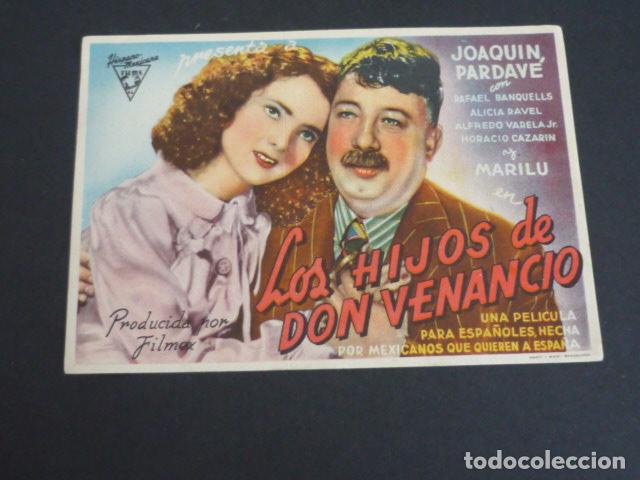 Cine: LOS HIJOS DE DON VENANCIO PROGRAMA DE MANO SIN PUBLICIDAD - Foto 1
