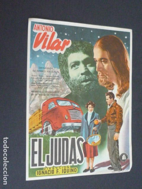 Folhetos de m&atilde;o de filmes antigos de cinema: EL JUDAS PROGRAMA DE MANO SIN PUBLICIDAD