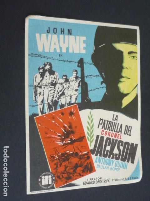 Cine: LA PATRULLA DEL CORONEL JACKSON PROGRAMA DE MANO SIN PUBLICIDAD - Foto 1