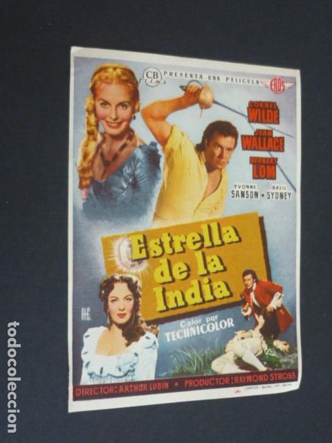 Cine: ESTRELLA DE LA INDIA PROGRAMA DE MANO SIN PUBLICIDAD - Foto 1