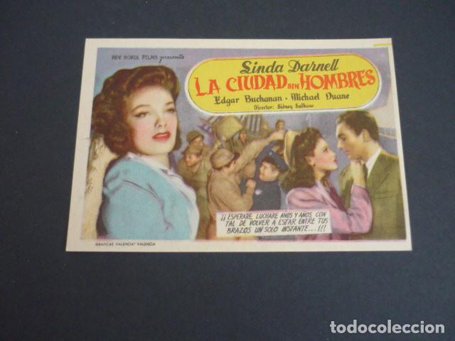 Cine: LA CIUDAD SIN HOMBRES PROGRAMA DE MANO SIN PUBLICIDAD - Foto 1
