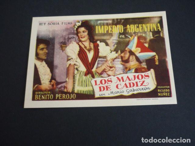  Foglietti di film di film antichi di cinema: LOS MAJOS DE CADIZ PROGRAMA DE MANO SIN PUBLICIDAD