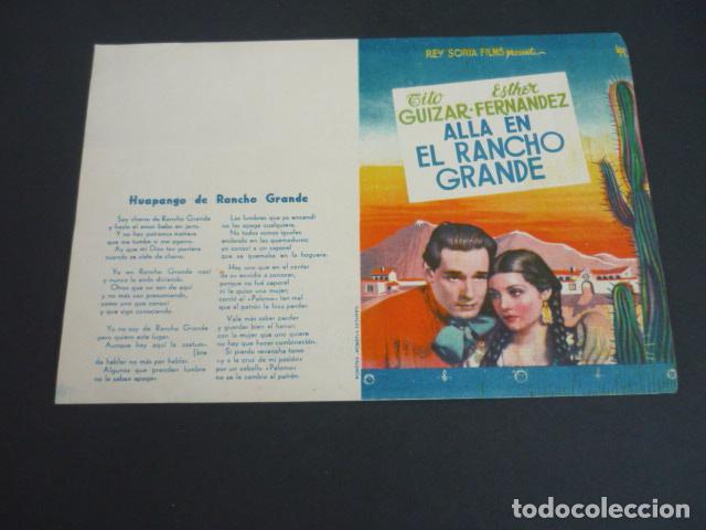  Flyers Publicitaires de films Anciens: ALLA EN EL RANCH GRANDE PROGRAMA DE MANO DOBLE SIN PUBLICIDAD