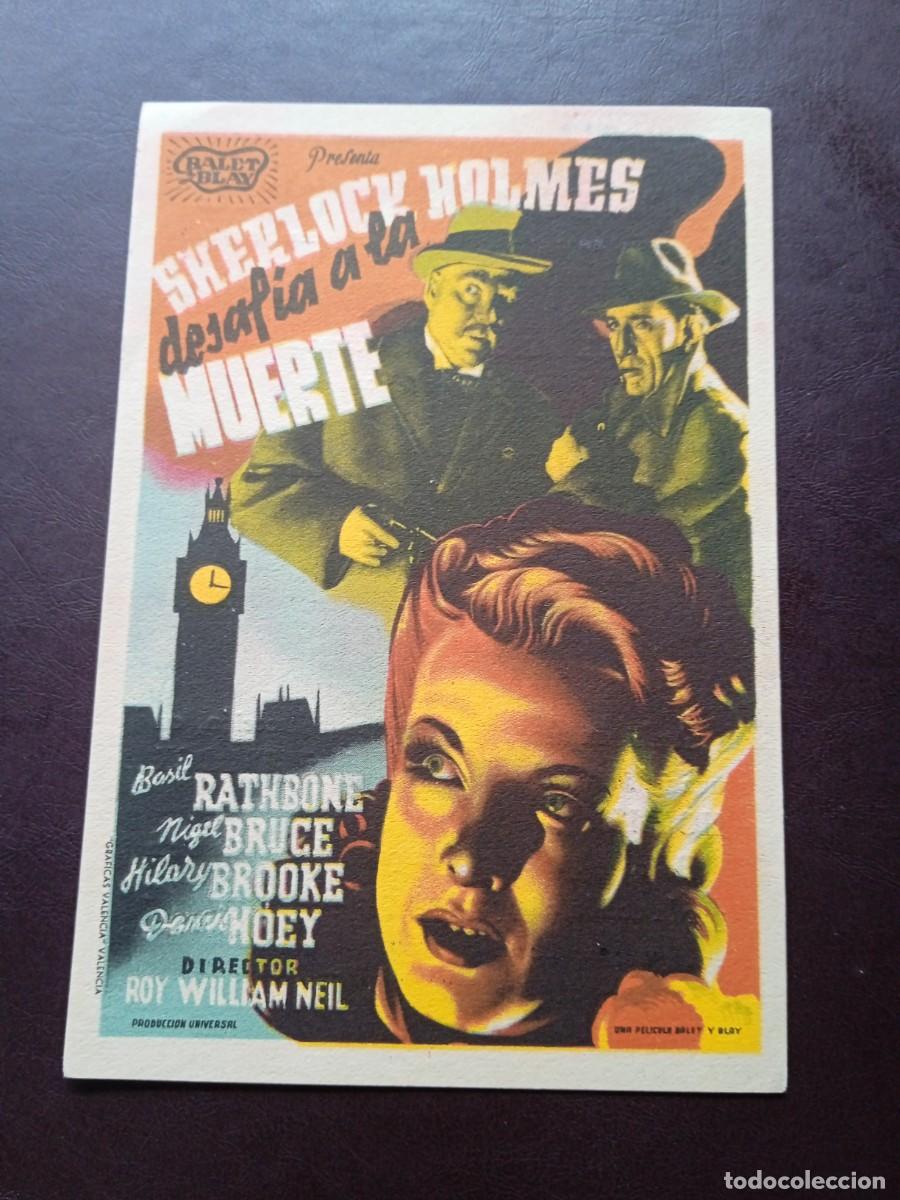  Flyers Publicitaires de films Anciens: Sherlock Holmes desaf&iacute;a a la muerte con publicidad Coliseo Olympia Granada