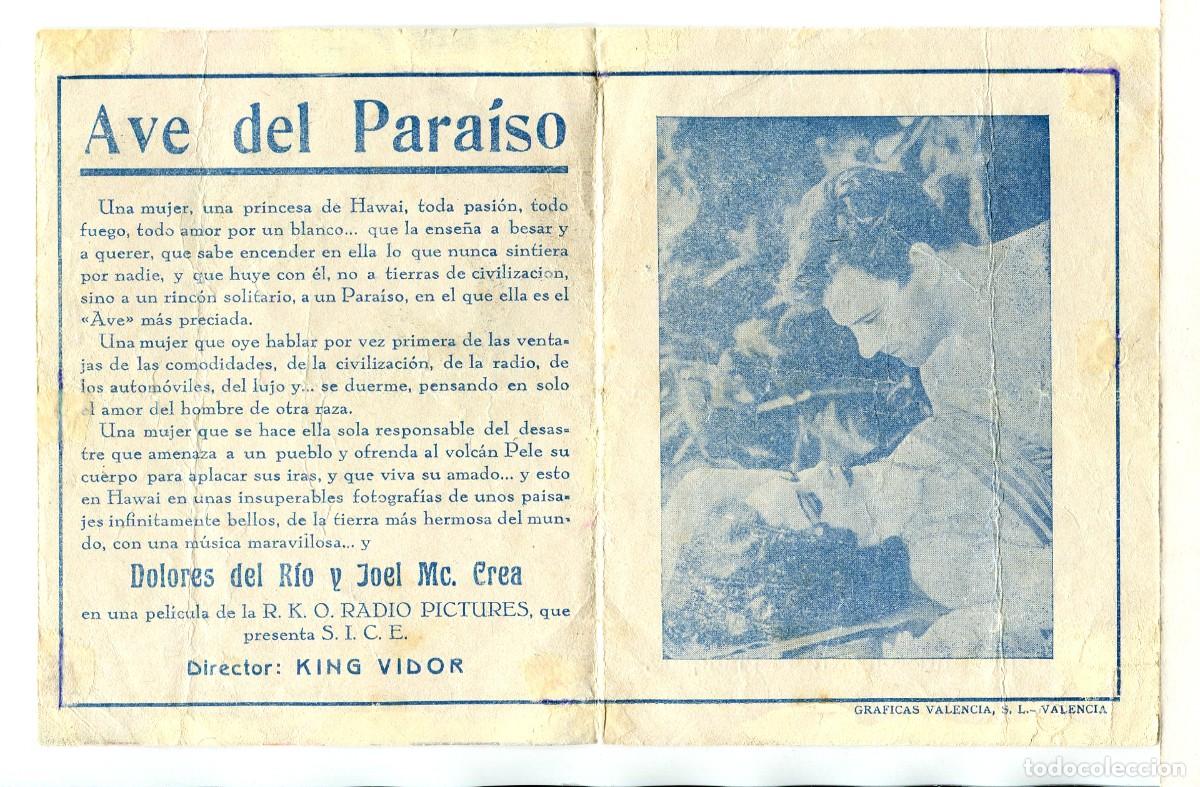 Cine: AVE DEL PARAISO, con Dolores del R&iacute;o. - Foto 2