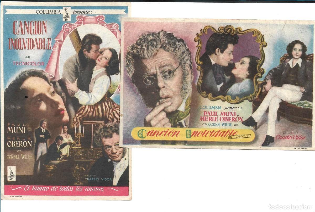 Cine: CANCION INOLVIDABLE - DOS PROGRAMAS DIFERENTES - Foto 1