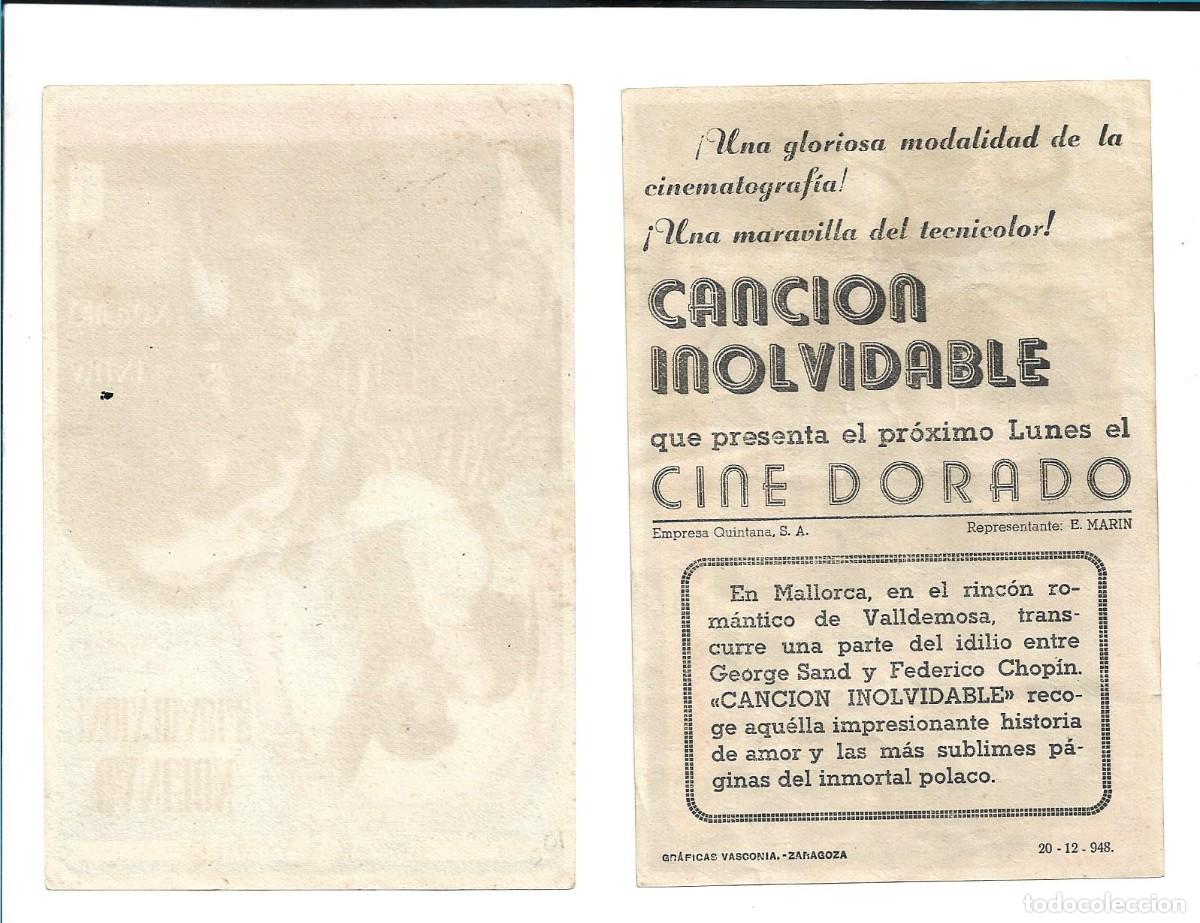 Cine: CANCION INOLVIDABLE - DOS PROGRAMAS DIFERENTES - Foto 2