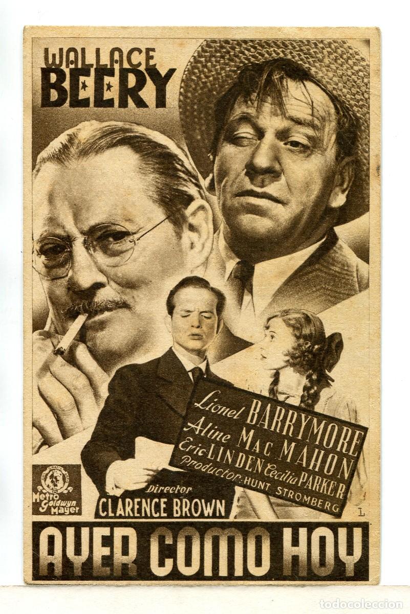 Cine: AYER COMO HOY, con Wallace Beery. - Foto 1