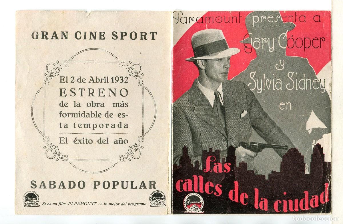 Cine: LAS CALLES DE LA CIUDAD, con Gary Cooper. - Foto 1