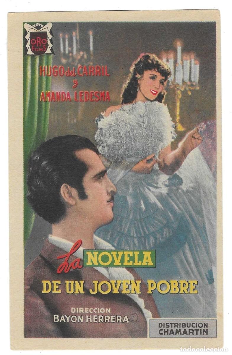  Foglietti di film di film antichi di cinema: Programa Cine. La Novela de un joven pobre. Hugo del Carril. 19-1677