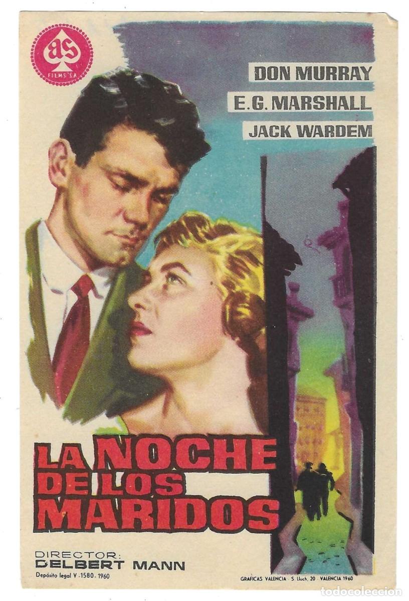  Foglietti di film di film antichi di cinema: Programa Cine. La Noche de los Maridos. Don Murray. 19-1680