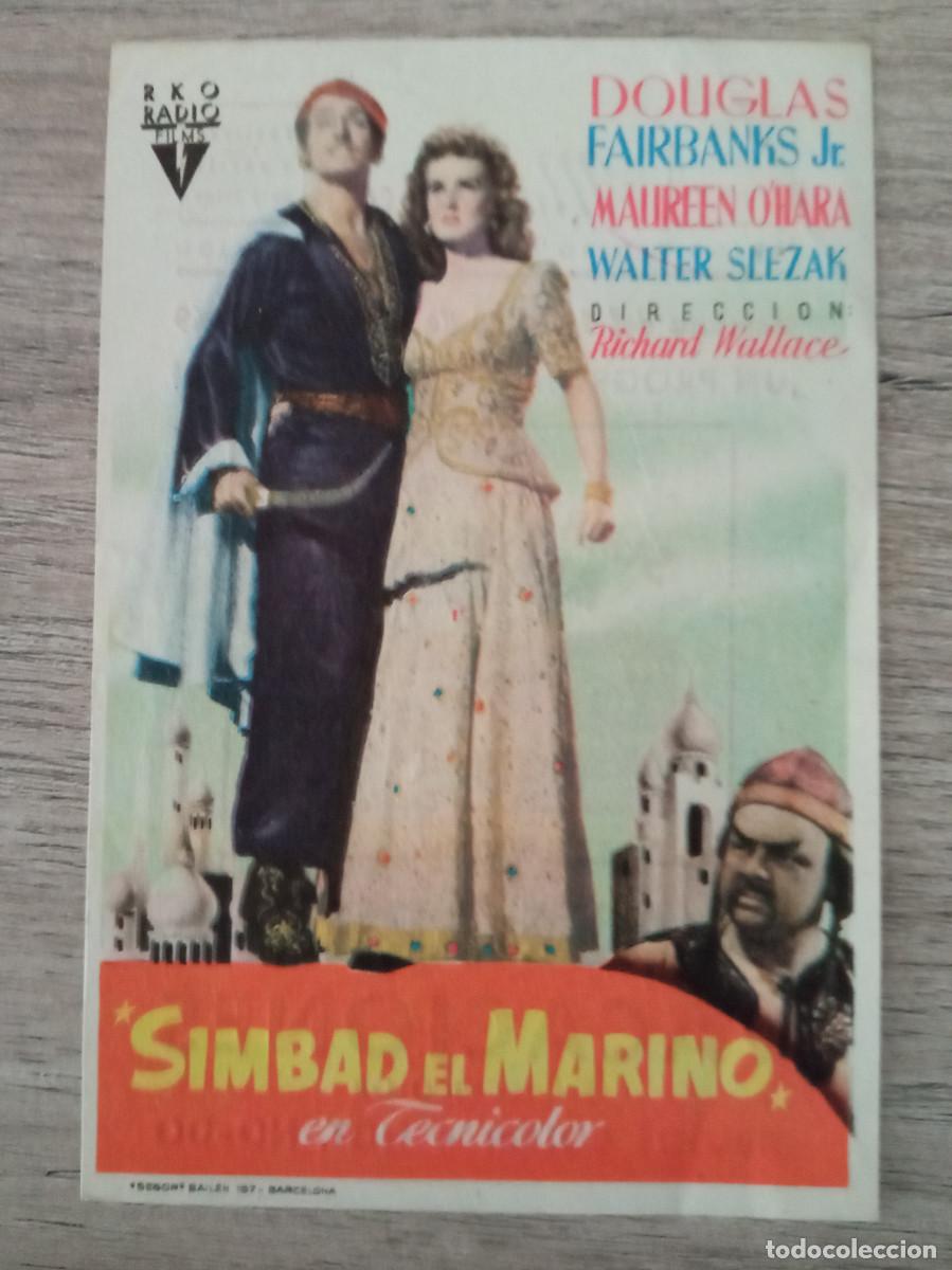 Cine: SIMBAD EL MARINO, DOUGLAS FAIRBANKS JR., CINE MARTINENSE, CON CLICH&Eacute;, 1949