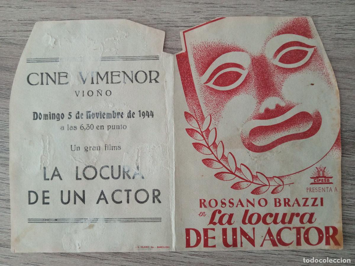 Cine: LA LOCURA DEL ACTOR, ROSSANO BRAZZI, CINE VIMENOR, VIO&Ntilde;O, CANTABRIA, 1944