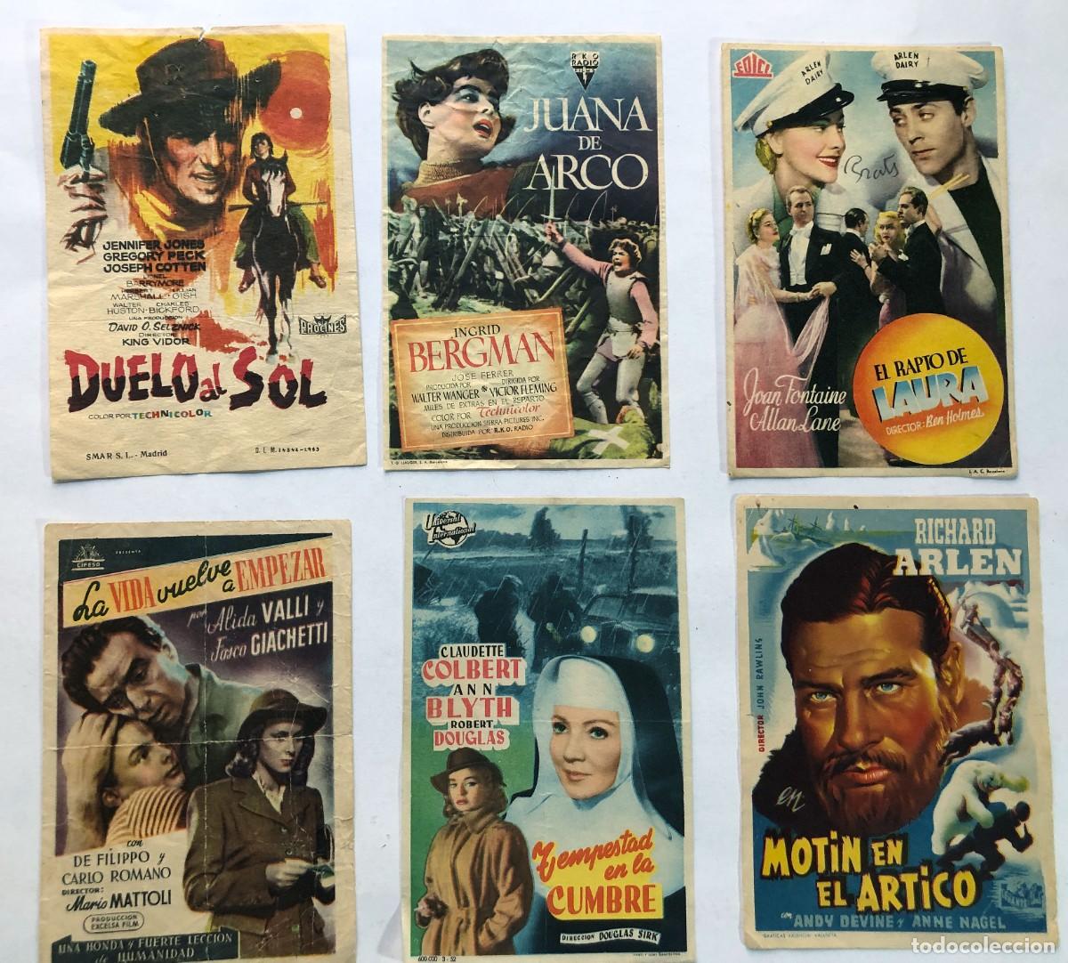 Cine: 6 PROGRAMAS DE CINE / JUANA DE ARCO / DUELO AL SOL / EL RAPTO DE LAURA - Foto 1