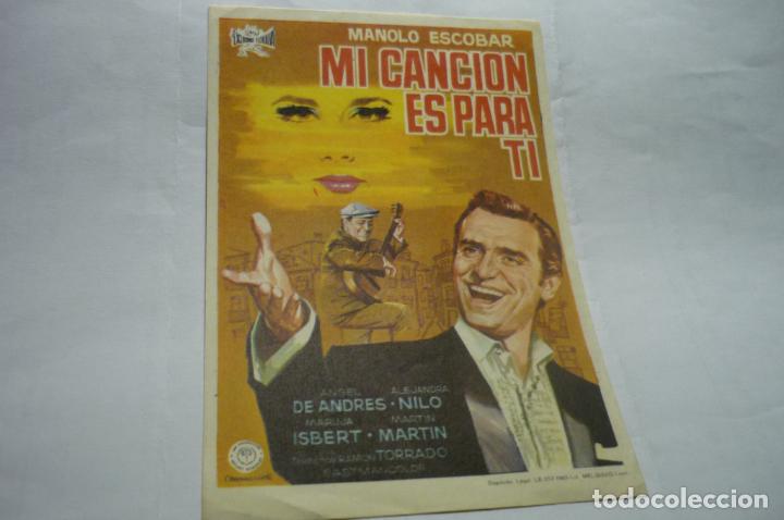 Cine: PROGRAMA MI CANCION ES PARA TI- MANOLO ESCOBAR publicidad - Foto 1