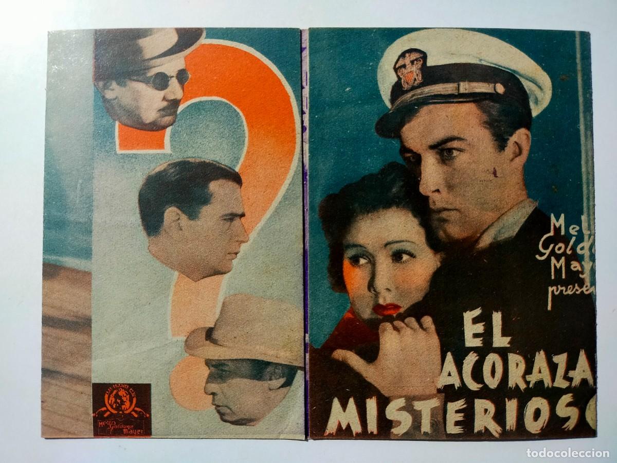 Cine: PROGRAMA TRIPTICO ORIG: EL ACORAZADO MISTERIOSO. Robert Taylor, Jean Parker - Cine GADES (C&aacute;diz)