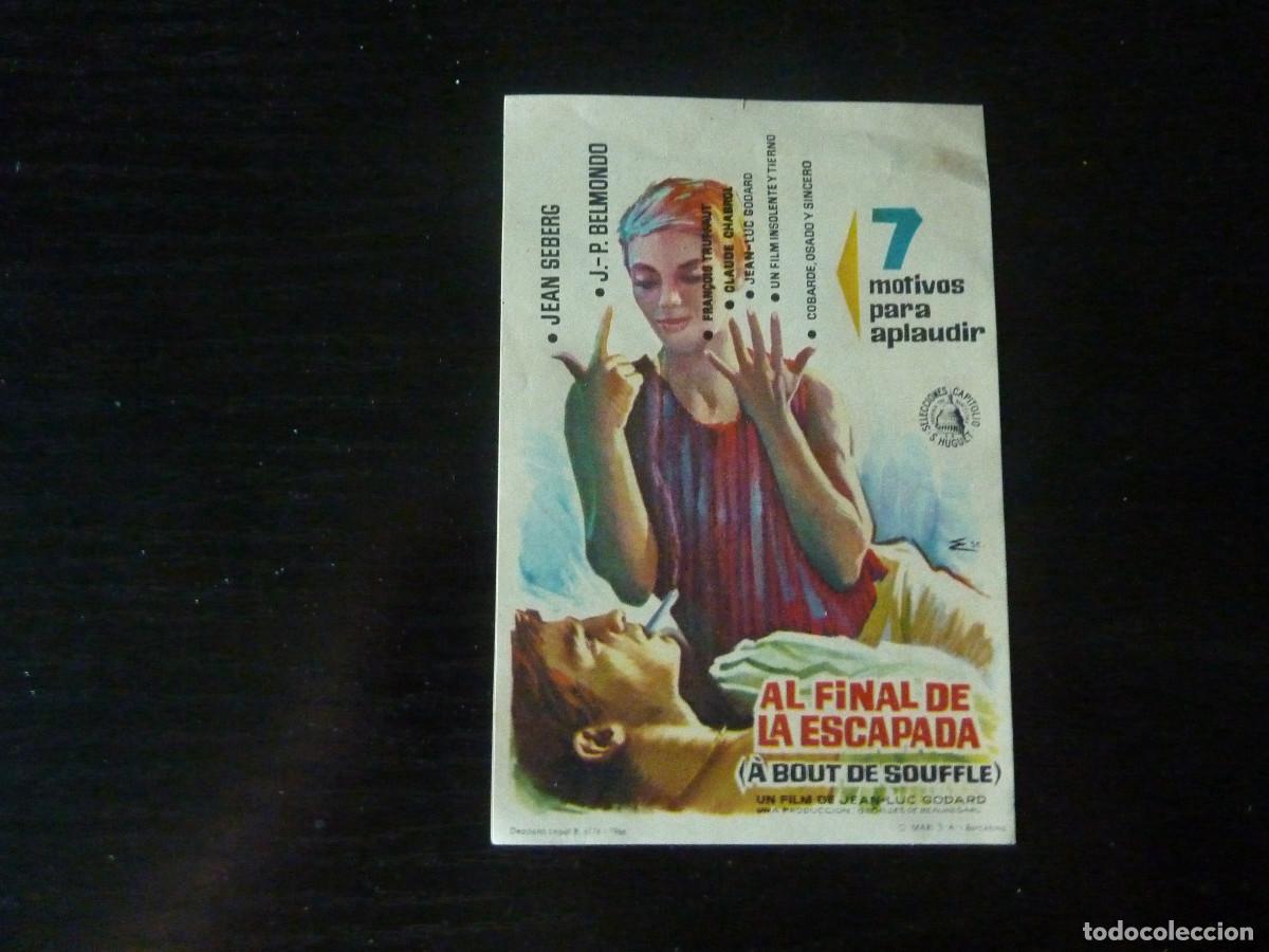 Cine: Folleto de cine Al finalde la escapada con publicidad - Foto 1