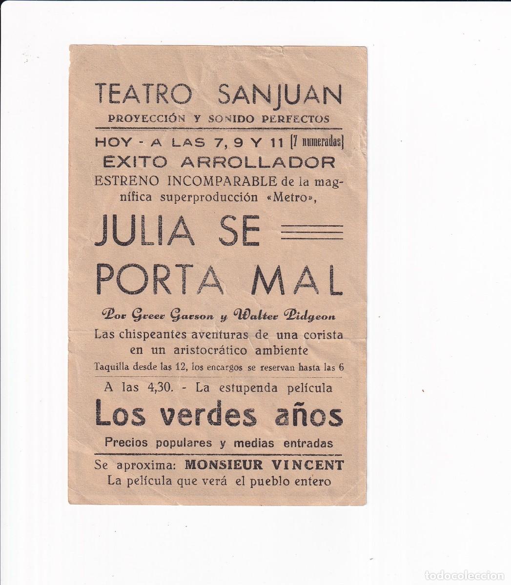 Cine: JULIA SE PORTA MAL .- GREER GARSON - Foto 2