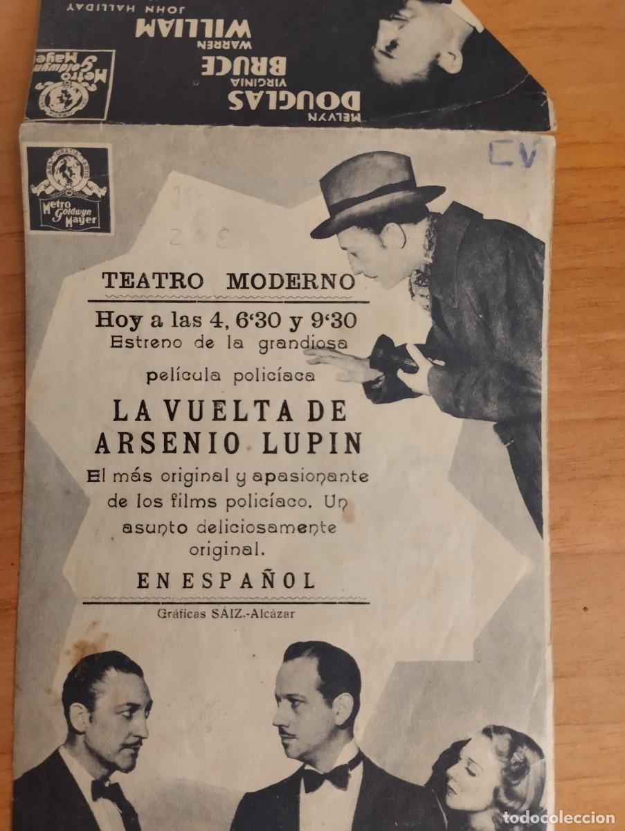 Cine: W-- PROGRAMA DE CINE -- LA VUELTA DE ARSENIO LUPIN ct - Foto 4