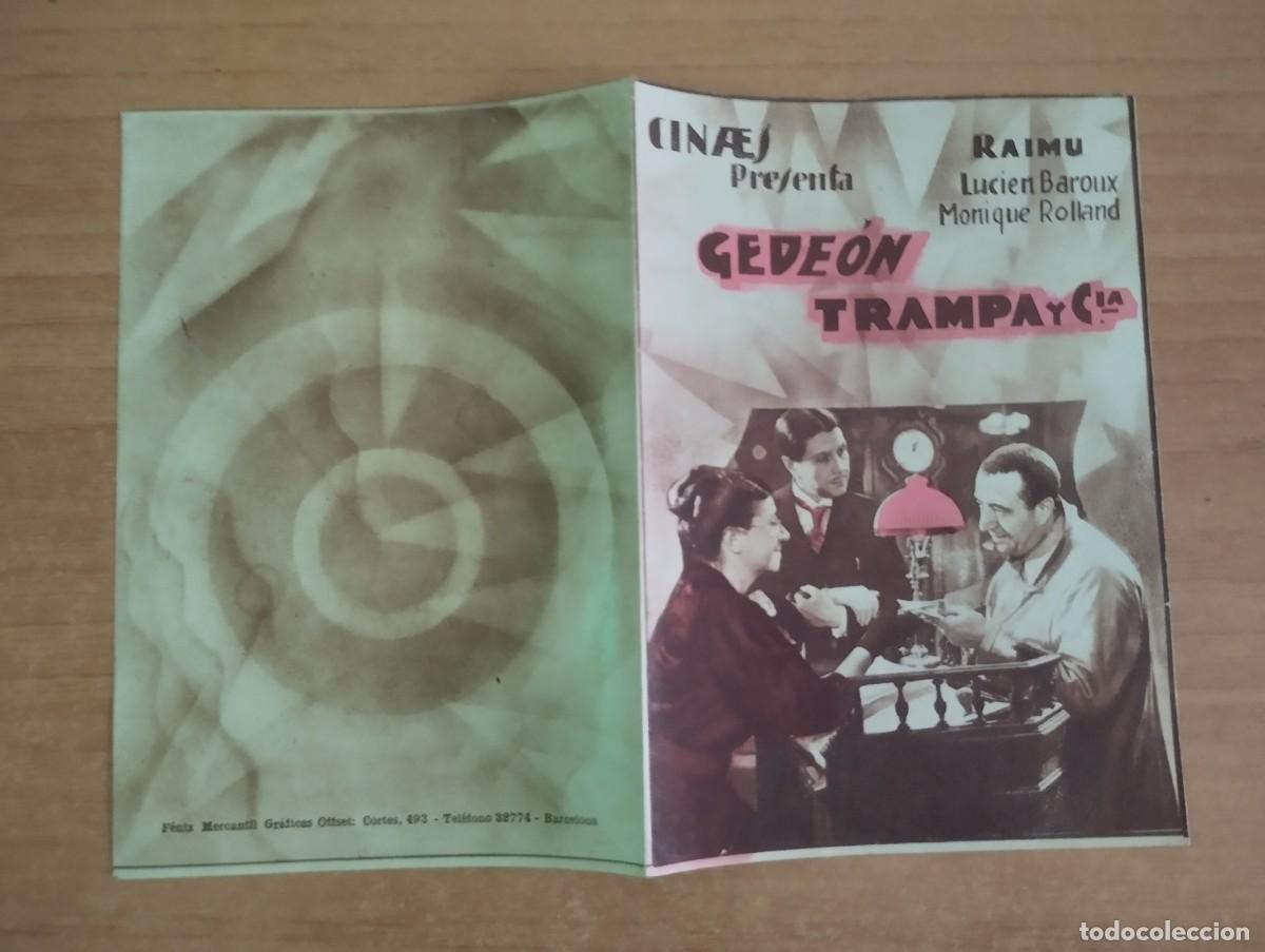 Cine: W-- PROGRAMA DE CINE - GEDE&Oacute;N TRAMPA Y CIA - Foto 1