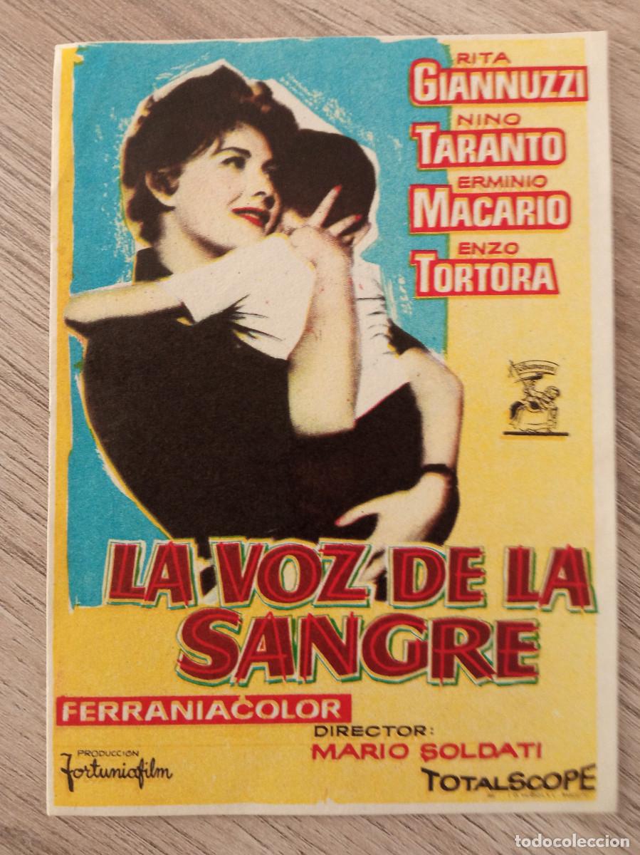 Folhetos de m&atilde;o de filmes antigos de cinema: LA VOZ DE LA SANGRE