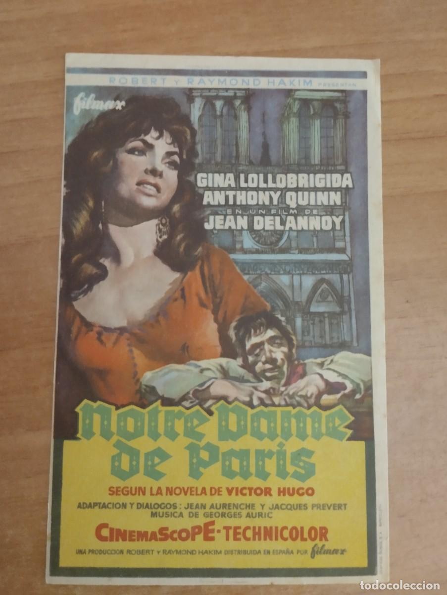 Cine: VERDE.1-- PROGRAMA DE CINE -- NOTRE DAME DE PARIS - Foto 1