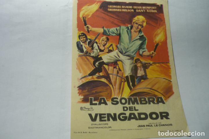  Flyers Publicitaires de films Anciens: PROGRAMA LA SOMBRA DEL VENGADOR.-PUBLICIDAD BARTRINA REUS