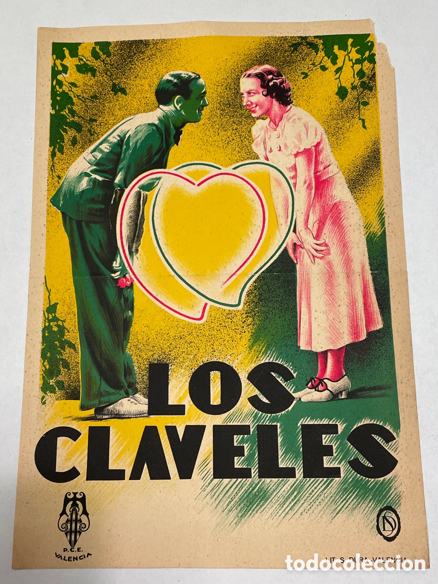 Cine: (M) Programa de Cine - Los Claveles - PCE Valancia - 22x32cm, - Foto 1