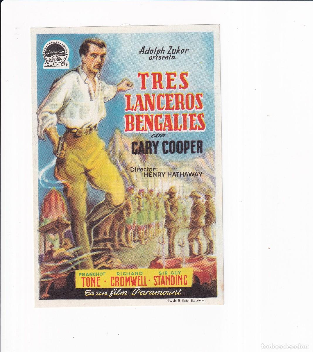 Cine: TRES LANCEROS BENGALIES .- CARY COOPER - Foto 1