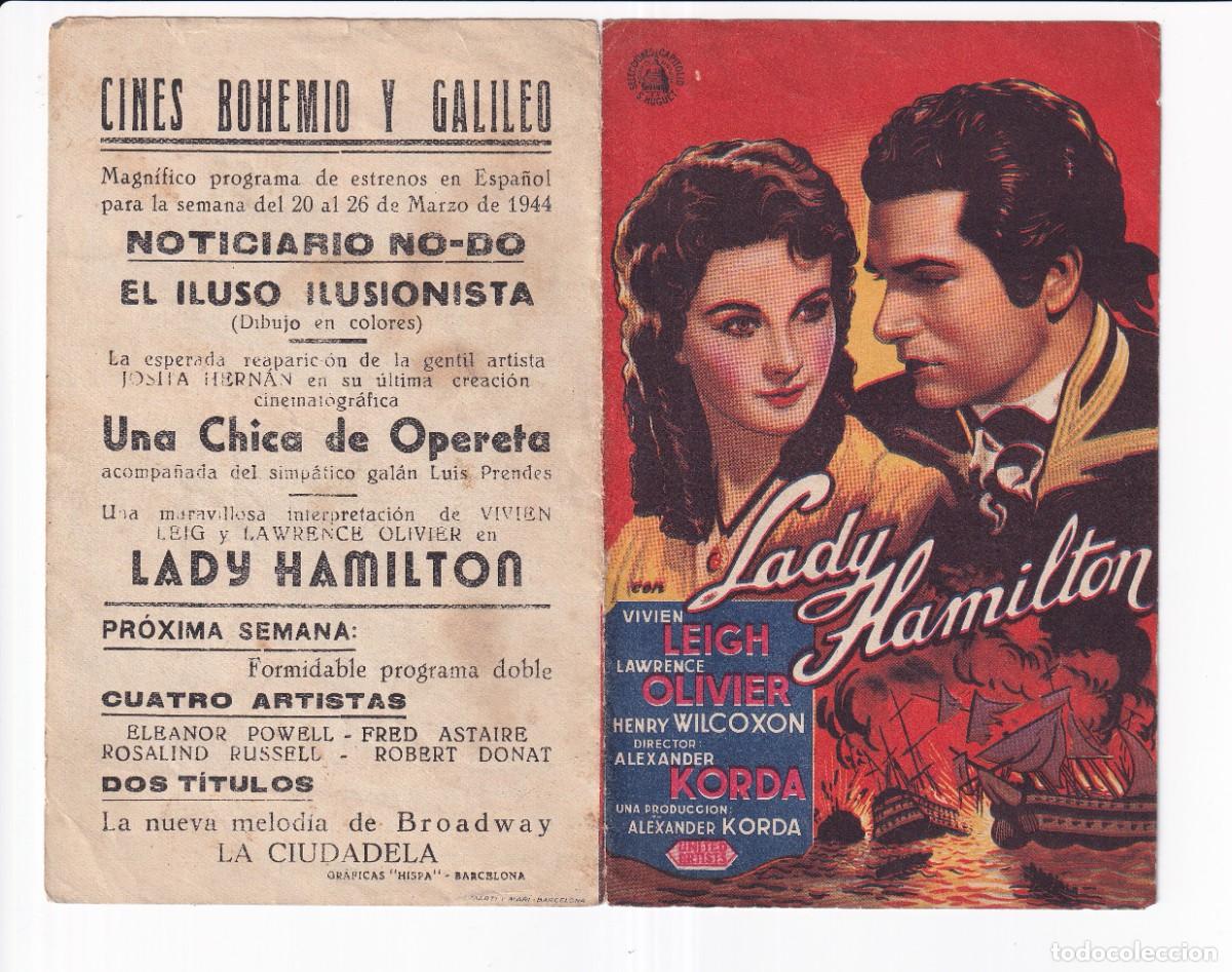 Cine: LADY HAMILTON .- VIVIEN LEAGH - Foto 1