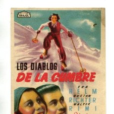  Foglietti di film di film antichi di cinema: LOS DIABLOS DE LA CUMBRE, CON EVA HELM.