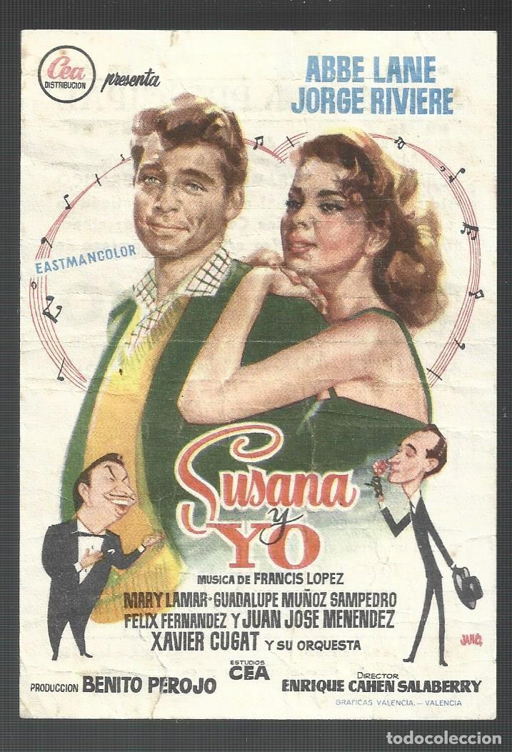 Cine: 1 folleto programa cine a&ntilde;o 1957 SUSANA Y YO - Foto 1