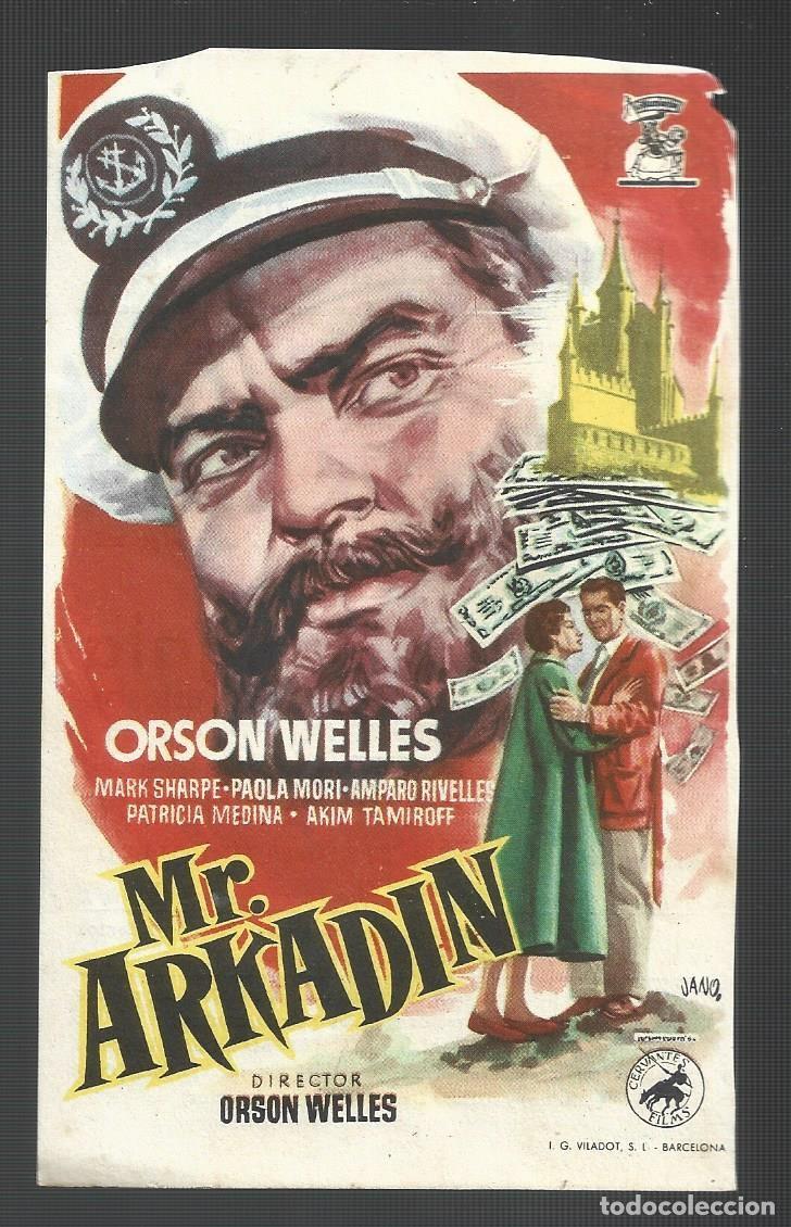 Cine: 1 folleto programa cine a&ntilde;o 1957 MR. ARKADIN - Foto 1