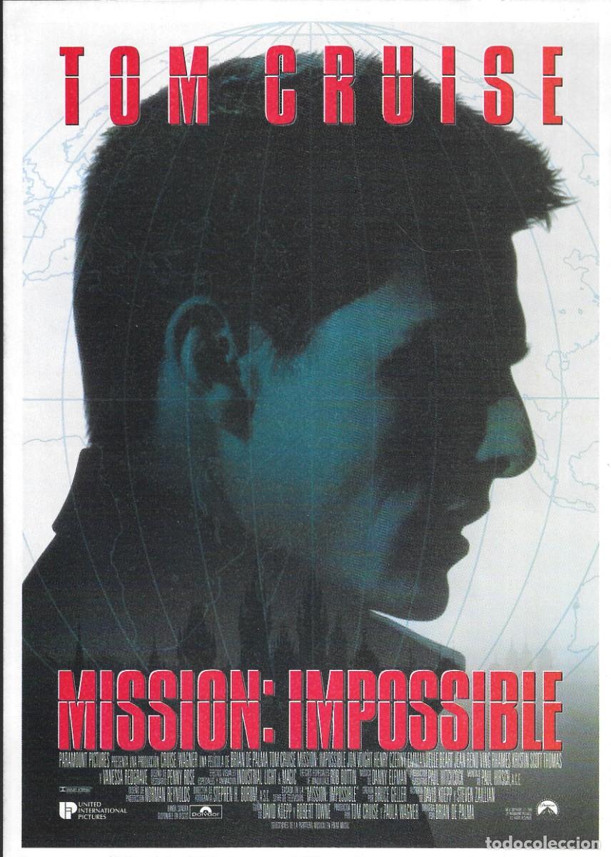 Cine: PG - PROGRAMA DE CINE - MISSION: IMPOSSIBLE - TOM CRUISE - 1996 - Foto 1