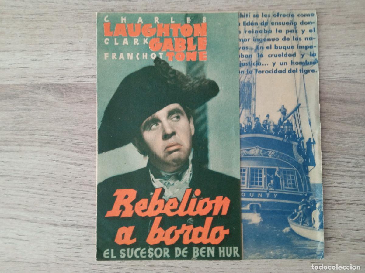 Cine: REBELI&Oacute;N A BORDO, CHARLES LAUGHTON, CLARK GABLE, SALA EDISON DE FIGUERAS, 1937