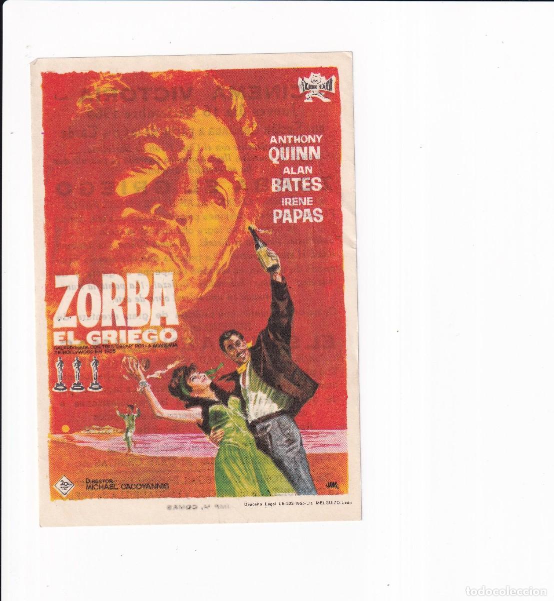 Cine: ZORBA EL GRIEGO .- ANTHONY QUINN