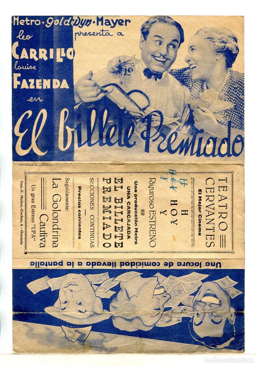 Cine: EL BILLETE PREMIADO, con Leo Carrillo. - Foto 1
