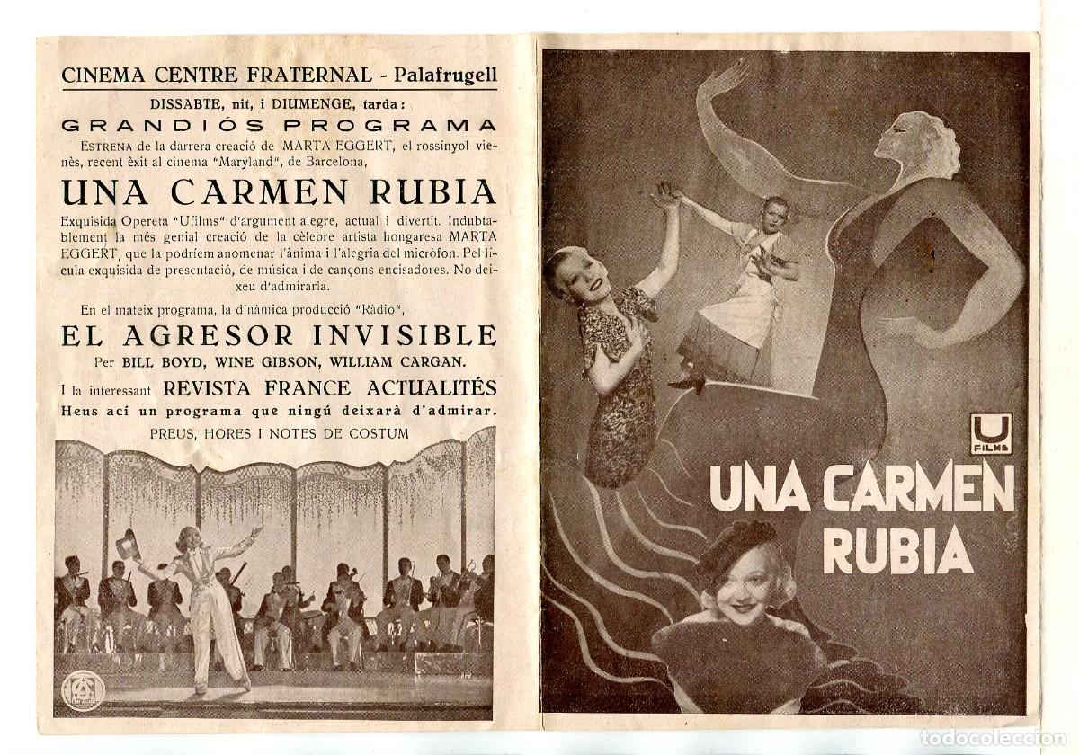 Cine: UNA CARMEN RUBIA, con Marta Eggerth. - Foto 1