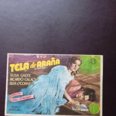  Foglietti di film di film antichi di cinema: TELA DE ARAÑA CON PUBLICIDAD CINE SALÓN CONDAL