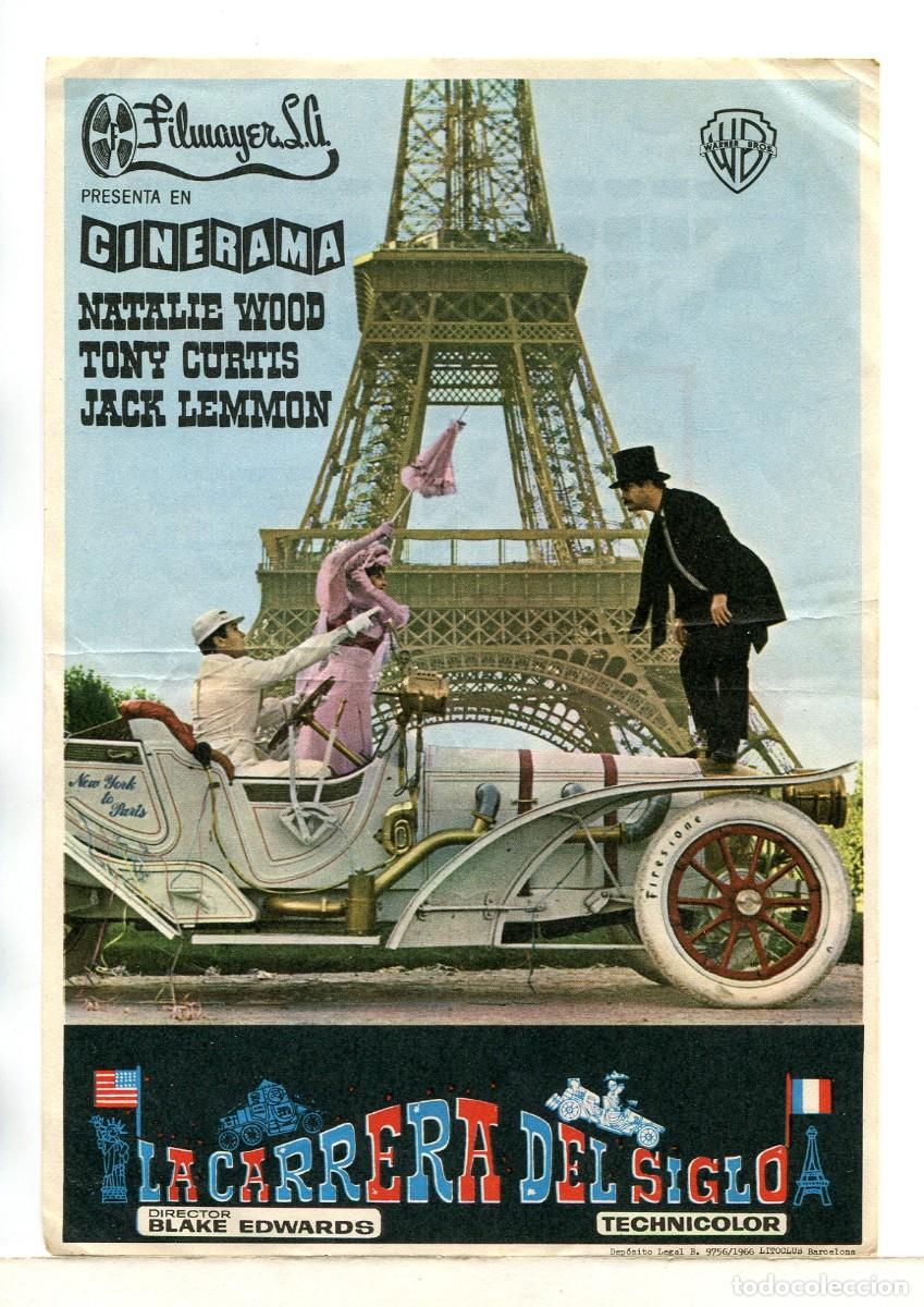  Flyers Publicitaires de films Anciens: LA CARRERA DEL SIGLO, con Natalie Wood.