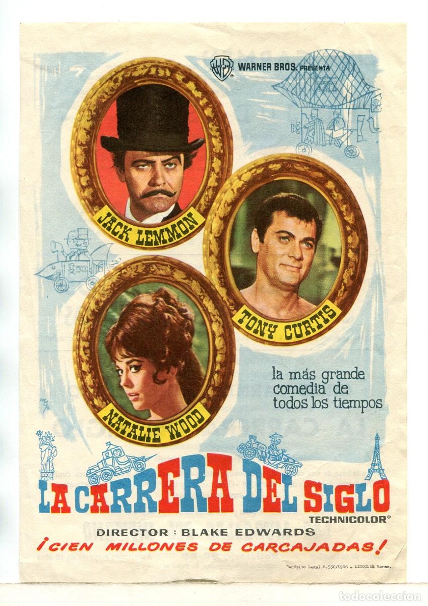  Flyers Publicitaires de films Anciens: LA CARRERA DEL SIGLO, con Natalie Wood.