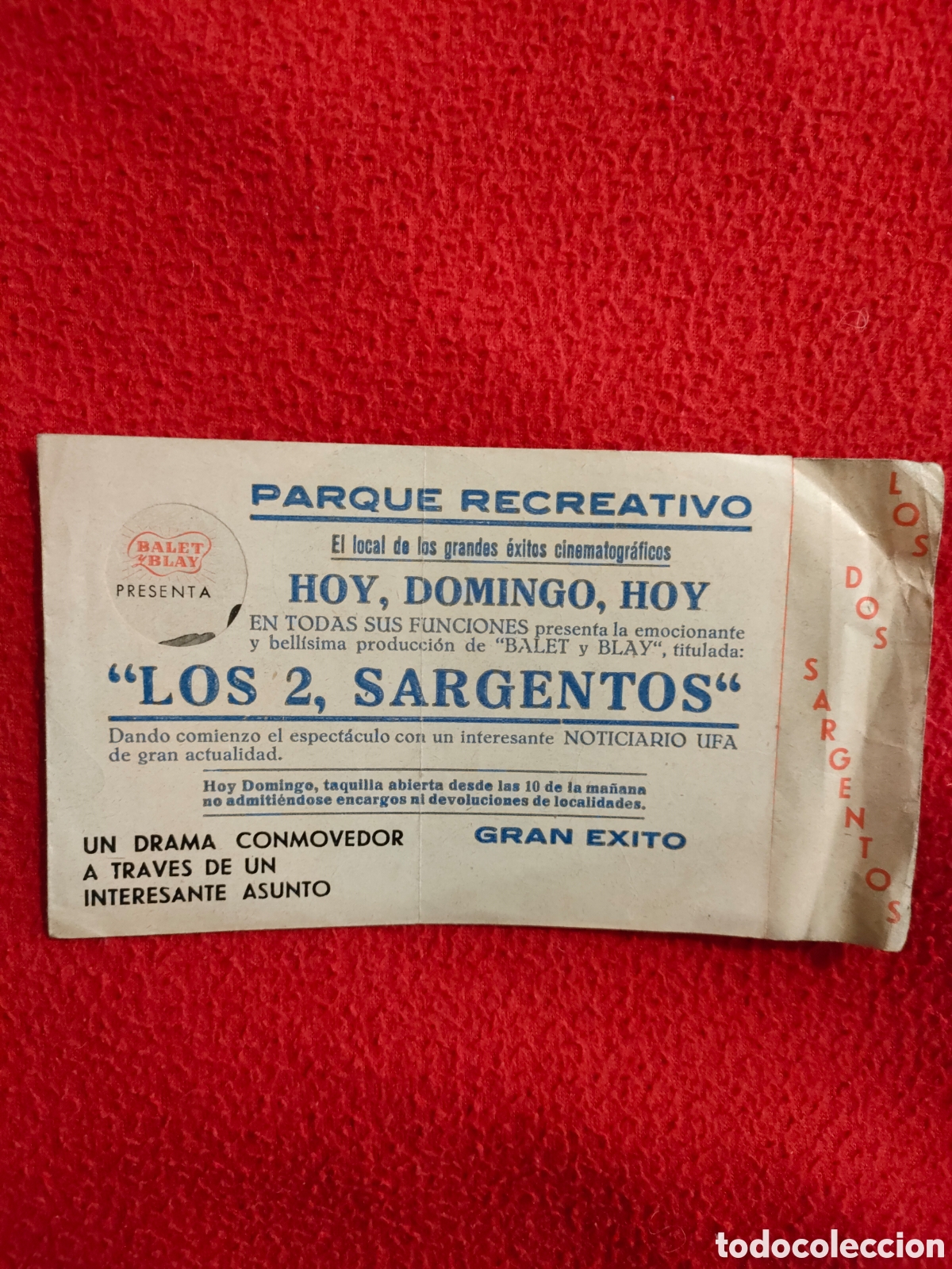 Cine: Los dos sargentos, programa de cine troquelado doble. Balet Blay - Foto 1