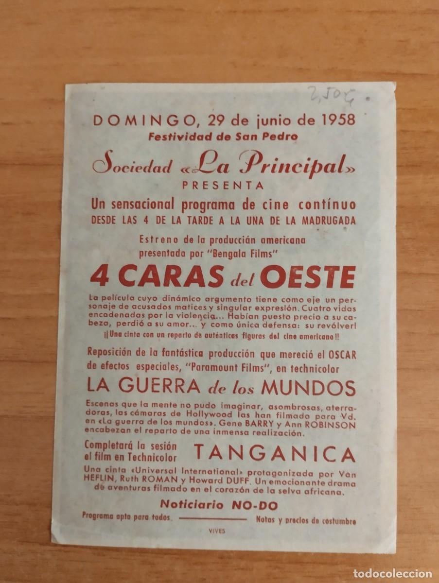 Cine: VERDE2-- PROGRAMA DE CINE --- CUATRO CARAS DEL OESTE ct - Foto 2