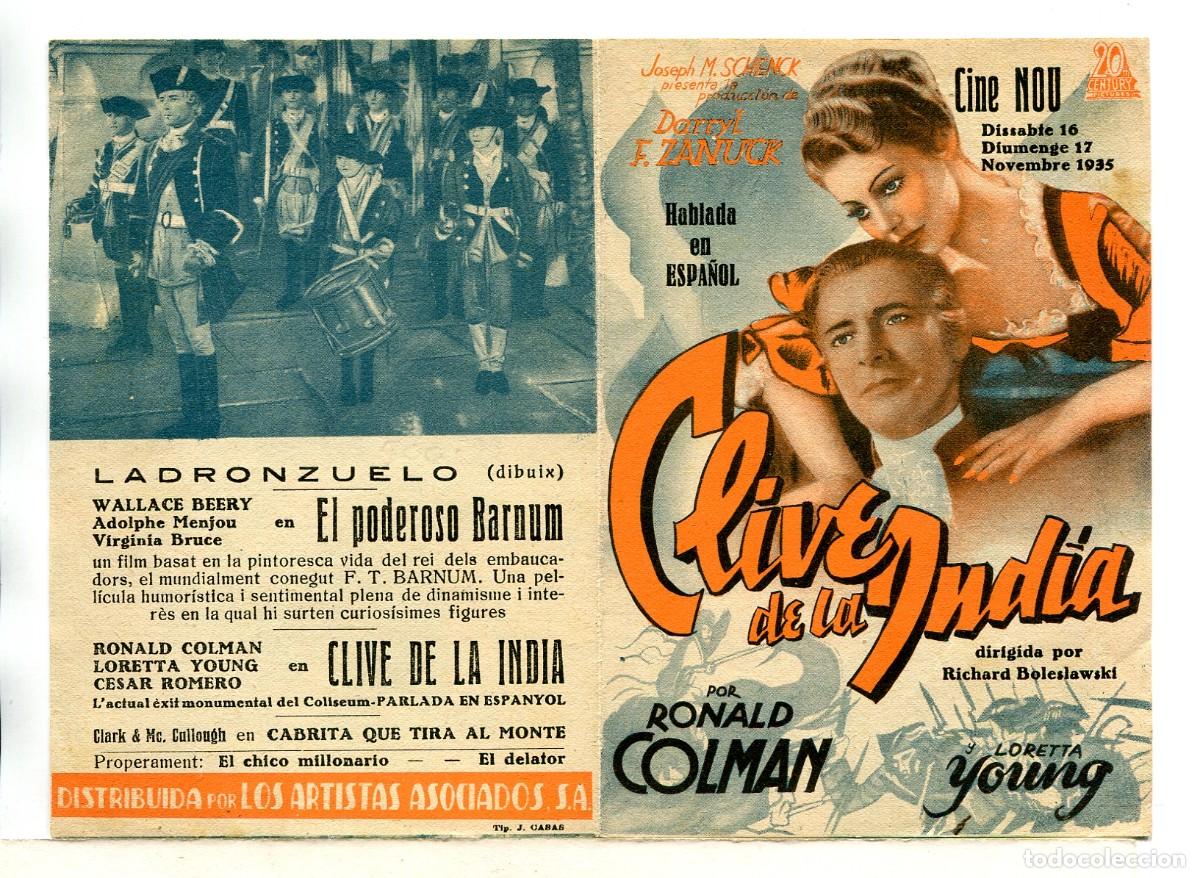 Cine: CLIVE DE LA INDIA, con Ronald Colman. - Foto 1