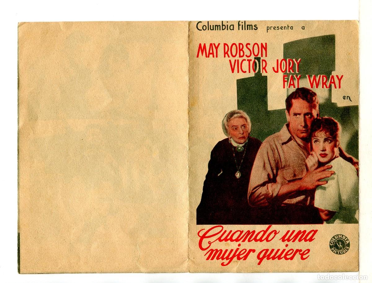 Cine: CUANDO UNA MUJER QUIERE, con Fay Wray. - Foto 1
