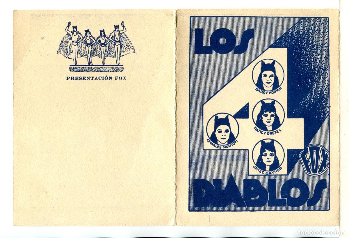  Flyers Publicitaires de films Anciens: LOS CUATRO DIABLOS, con Janet Gaynor.