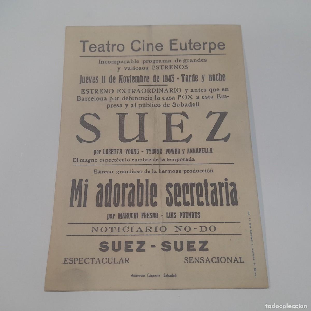 Cine: Programa doble Suez- Teatro Cine Euterpe Sabadell - Foto 3